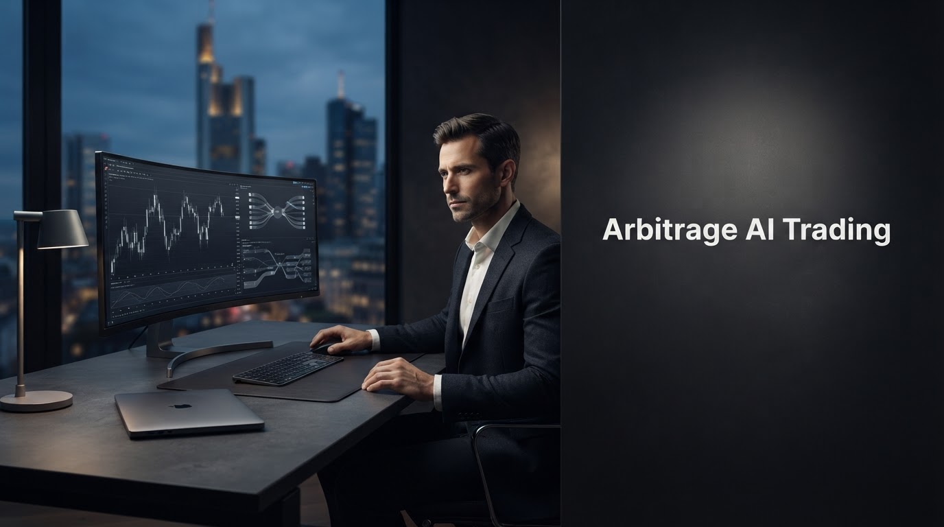 Arbitrage AI Trading dashboard concept showing data-driven financial analysis for families